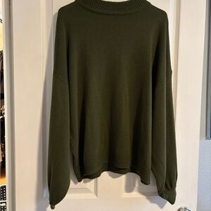 PUNYUS Olive Green Knit Sweater